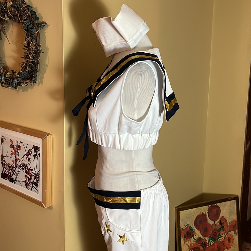 Vtg Sexy Sexy Navy Boat Captain DressUp sz Medium/Large WOW MATEY! by Delicious - Picture 7 of 16